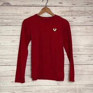 🍗 True Religion Red Long Sleeve Graphic‎ T Youth 16